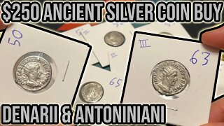 $250 Ancient Silver Coin Purchase Unboxing: Denarius & Antoninianus (And History) w/Spencer Miller