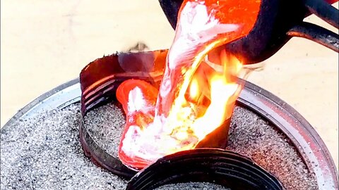 Pouring Molten Aluminum - Metal Casting at Home