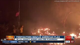 Check This Out: Firefighters rescue American flag