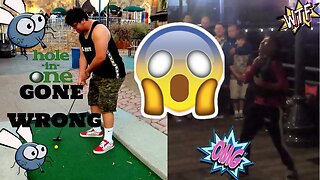 GUY ALMOST BREAKS HIS NECK & MINI GOLF GONE WRONG!!!