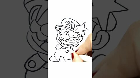 How to Draw and Paint Super Mario Manga Version
