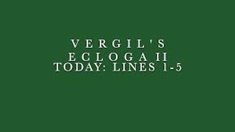 Vergil Ecloga II Lines 1–5
