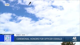 Flyover for fallen Fairway police officer Jonah Oswald