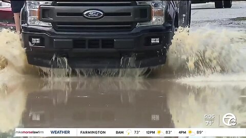 Water recedes following neighborhood lfooding