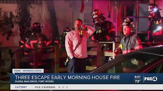 House fire displaces three people