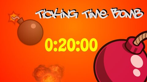 20 Minute Timer Stop Watch & Explosion - Ticking Time Bomb