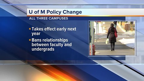 New University of Michigan policy would ban faculty from romantic relationships with undergrads