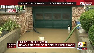 Heavy rains cause flooding in Erlanger