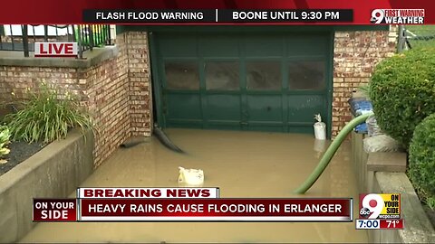 Heavy rains cause flooding in Erlanger