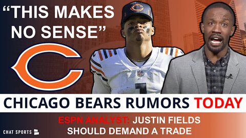 ESPN NFL Analyst Says Justin Fields Should "DEMAND A TRADE" | Chicago Bears Rumors Today
