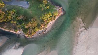 Sunrise Captain Stevenson's Point Mallacoota 15 February 2022 by drone