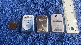 Silverbar, silvertacka, K.A Rasmussen 100 gram