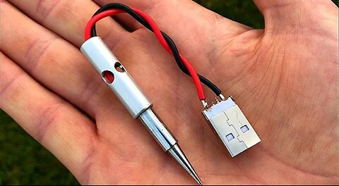 Make soldering iron using 12v charger