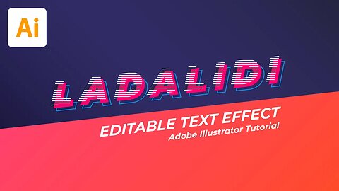 Simples Editable Text Effect in Adobe Illustrator Tutorial