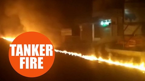 Hero driver drove a blazing fuel tanker away from a petrol station to save a town