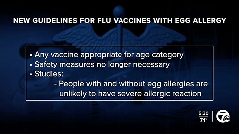 New flu vaccine guidance removes precautions for people with egg allergies