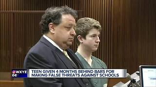 Teen who made threats sentenced to 3 months