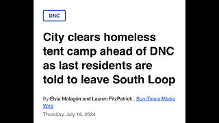 Chicago Mayor Johnson & BJ Prickster Demolish Homeless Camp for DNC