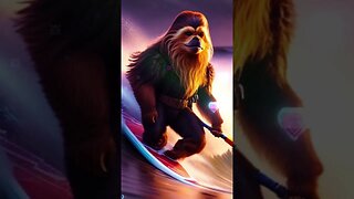 #Chewbacca #Surfing #StarWars #Funny #Viral #Shorts