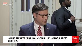 Mike Johnson Announces House Will File Lawsuit Against AG Garland, To Surrender The Hur Tapes