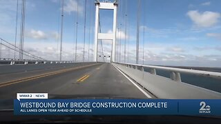 Bay bridge construction complete, all lanes open year ahead of schedule