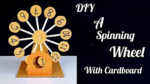 DIY A Spinning Wheel With Cardboard / How To Make A Spinning Wheel
