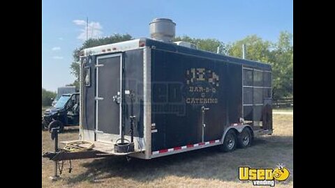 2012 8.5' x 20' Cargo Craft Barbecue Food Trailer with Porch for Sale in Texas