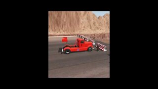 |MiniBeamNG/ Trucks vs Concrete Barrier #01 - BeamNG.Drive #Shorts