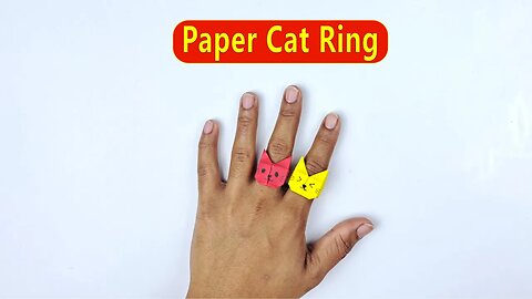 How to Make Origami Paper Cat Ring/DIY Cat Ring/Easy Paper Crafts