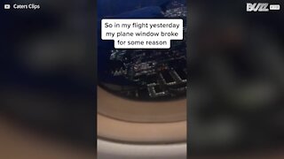 Alarmed plane passenger notices cracked window during flight