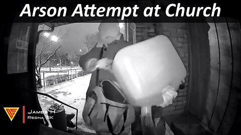 Doorbell Camera Shows Arson Attempt at Church | Doorbell Camera Video