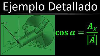 [Práctica] (Ej. 21) Ángulos Coordenados de un Vector en 3D | Estática