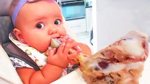 10 Minutes : Funniest Baby Loves Food - Baby Eating Compilation || Cool Peachy