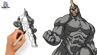 How to Draw Rhino - Kraven The Hunter