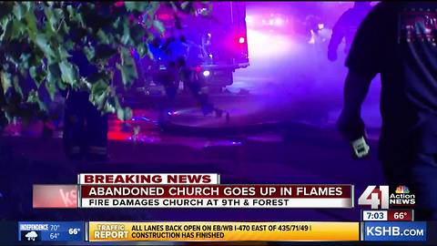 Several emergency crews respond to large KCMO church fire