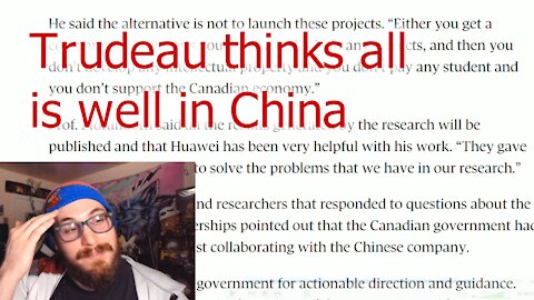 Trudeau thinks all is well in China