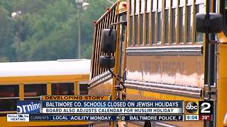 Baltimore County schools to stay closed on Jewish holidays