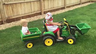 "Baby Boy Falls Off Power Wheels Wagon"