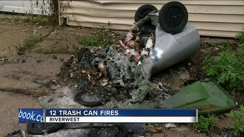 A dozen trash cans set on fire in Riverwest Neighborhood