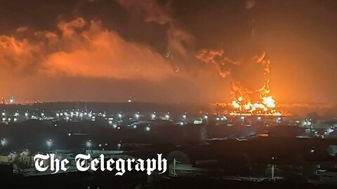 Ukraine war: Large fire rages at fuel depot used as Russian logistics base in Bryansk