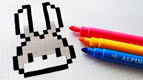 how to Draw Kawaii Bunny - Hello Pixel Art by Garbi KW