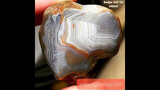 Gorgeous, Small, Multi-colored Lake Superior Agate featured on Agatology.com