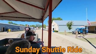 Shuttle Ride on Sunday at the Lake Region Threshers Show in Dalton Minnesota
