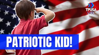 PATRIOTIC KID STOPS PLAYING INSTRUMENT DURING NATIONAL ANTHEM TO SALUTE THE FLAG