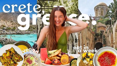 eat & cook with me in Crete Greece! | Simple vegan travel meals ( what I eat in a week ) ep.014🧿🍇🌿