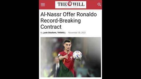 Portuguese football star Ronaldo to play for the Saudi Al-Nasr team#football
