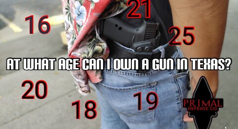 Age to Posses a Firearm in Texas