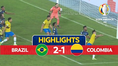Brazil 2-1 Colombia | Match 14 | Highlights | Copa America 2021 | 24th June, 2021