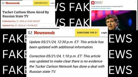 NEWSWEEK EMBARRASSINGLY 'WALKS BACK' FAKE NEWS STORY ABOUT TUCKER CARLSON'S RUSSIAN TV LAUNCH