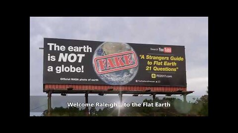The Flat Earth Conference billboard - Raleigh North Carolina - DITRH Mirror ✅